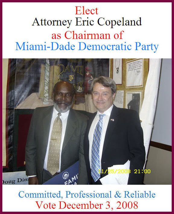Elect Attorney Eric Copeland as Chairman of Miami-Dade Democratic Party