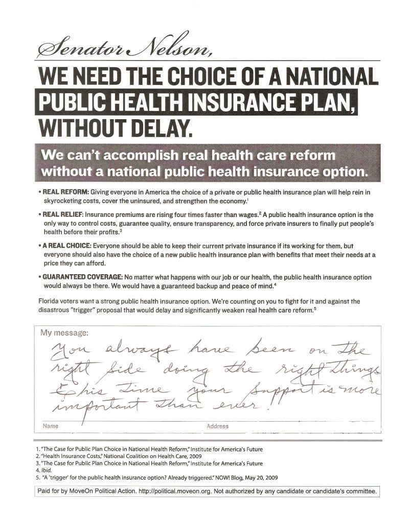 Health Care Reform Petition