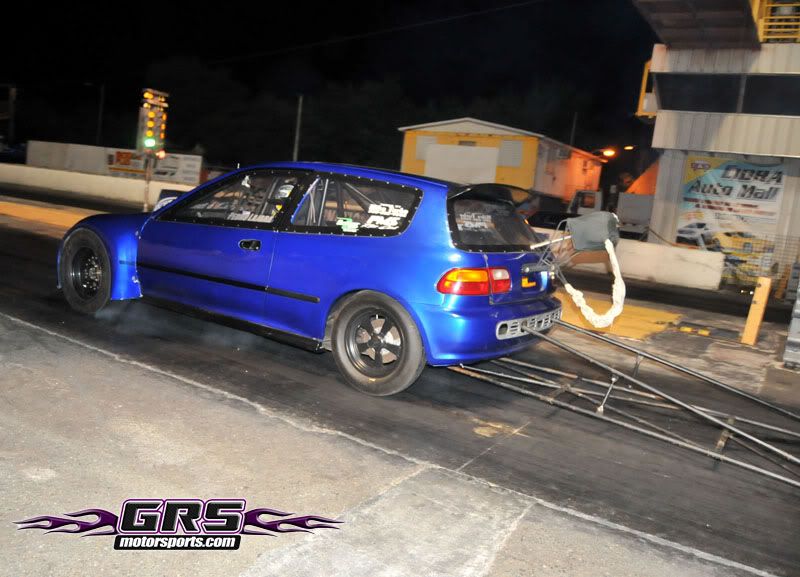 Last Wednesday August 26th Pedro Lajara's Hod Rod Civic broke into the 8 