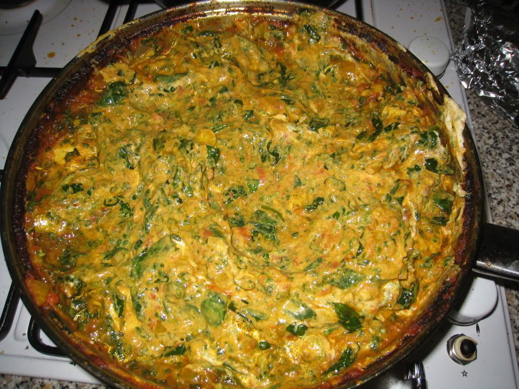 Final result – Afghani chicken and spinach