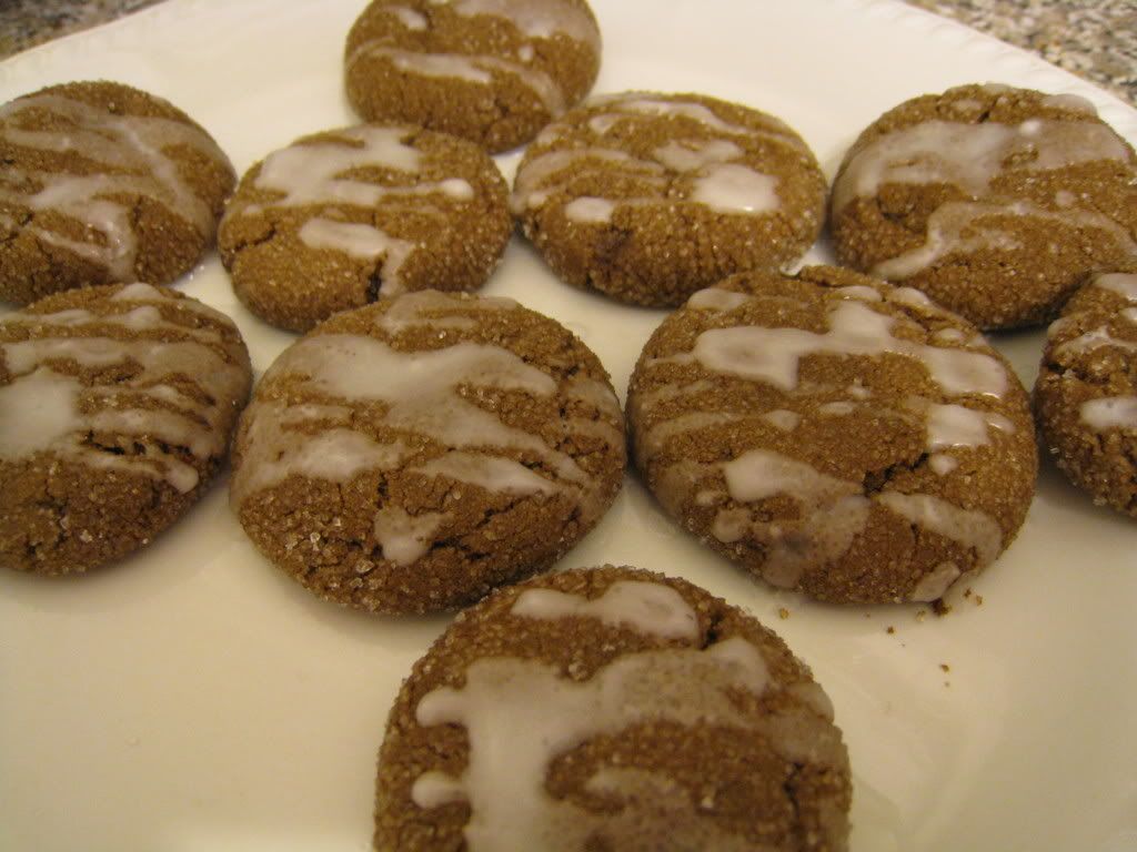 Ginger Cookies with Lemon Icing