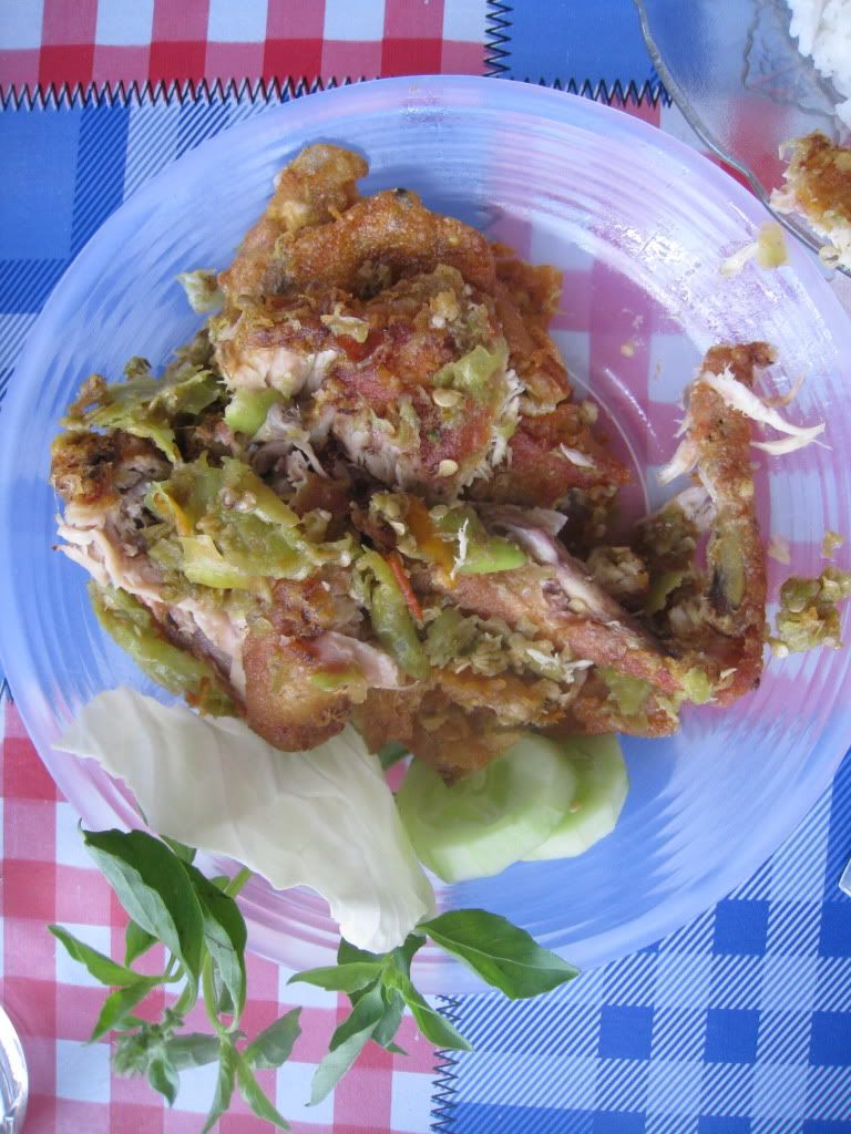 Ayam penyet pedas at Warung Sambal