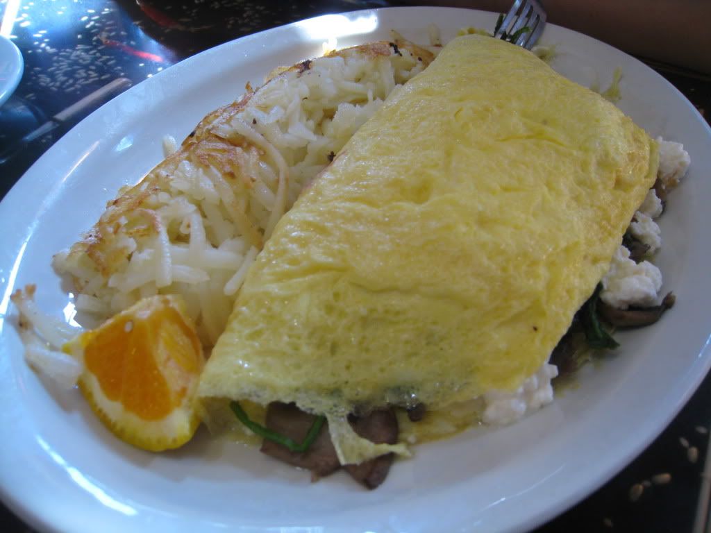 Cheese Shop San Diego spinach and feta omelette