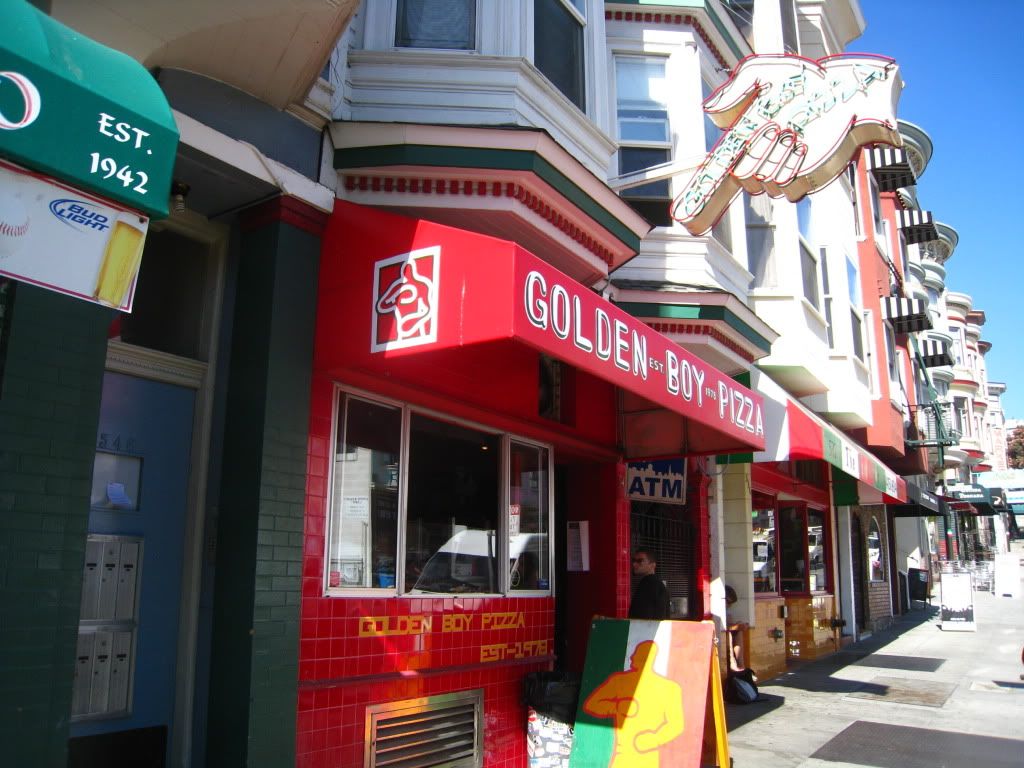 Golden Boy Pizza in North Beach, San Francisco
