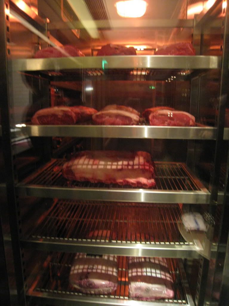 Jimmy's Kitchen beef aging room