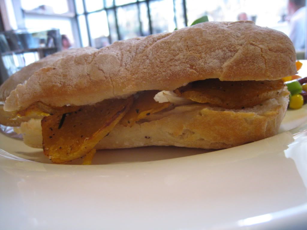 Origin Shanghai sweet potato and goat cheese sandwich