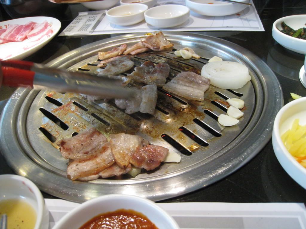 Pork grilling at Ben Jia