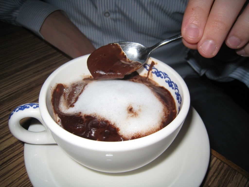 Italian thick hot chocolate at hoF