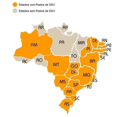estaciones de GNC en Brasil estaciones de GNC en Brasil