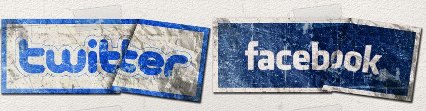 Facebook and Twitter at our acommodation listings Facebook and Twitter at our acommodation listings