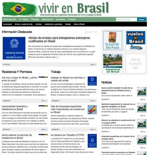“Vivir en Brasil”, un nuevo proyecto para los españoles interesados en vivir y trabajar en Brasil “Vivir en Brasil”, un nuevo proyecto para los españoles interesados en vivir y trabajar en Brasil