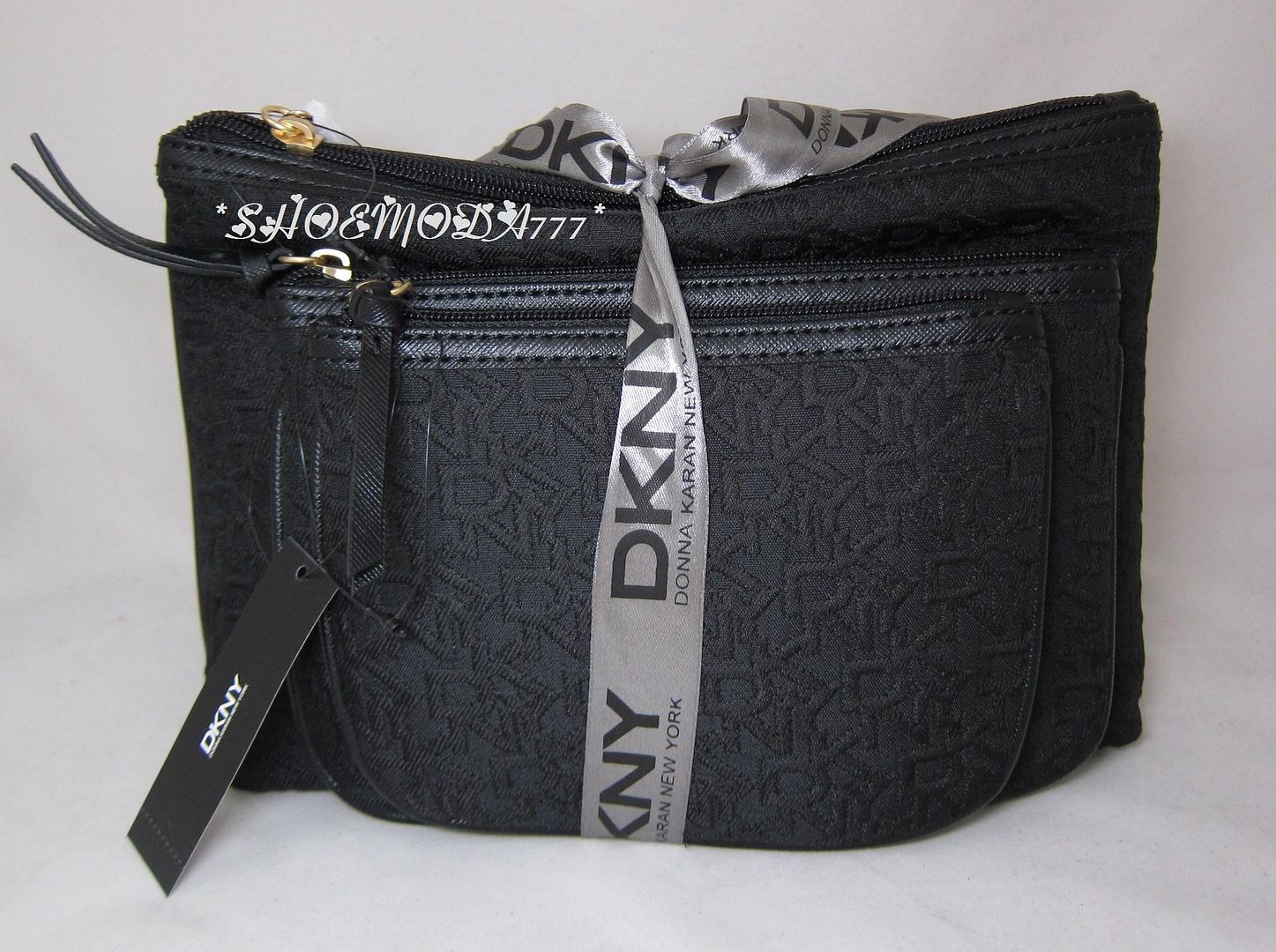 dkny cosmetic bag set of 2