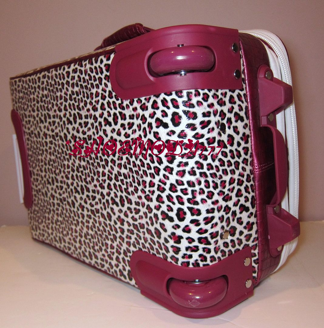 guess suitcase pink