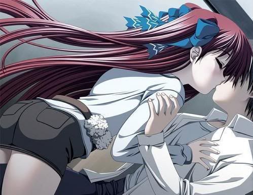cute anime couples kiss. cute anime couples kiss.