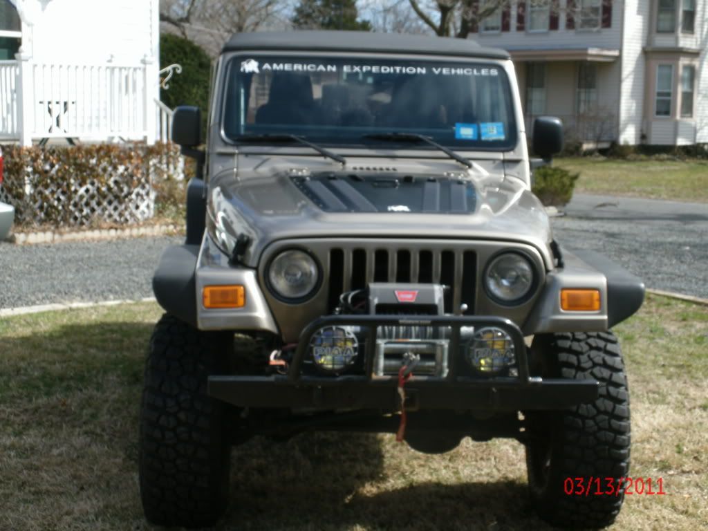 9706 Jeep TJ front bumper Garvin Ind. Wilderness Bumper w/ all extras