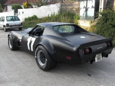 This modified C3 Corvette 19691982 is painted in a sinister matte black