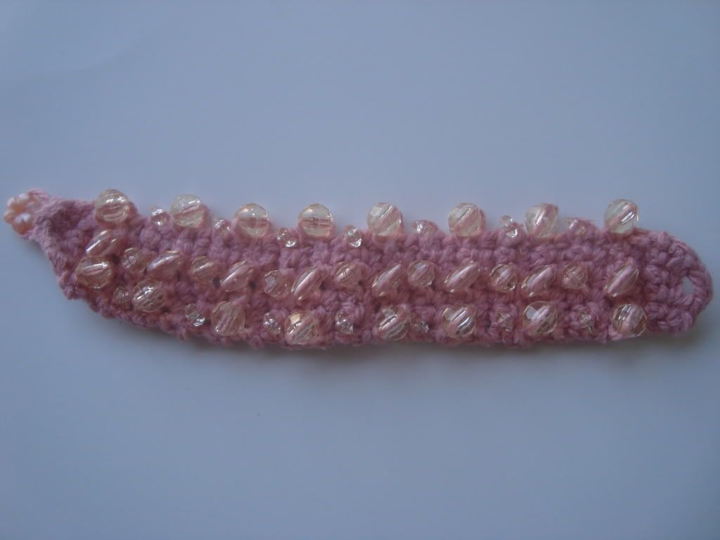 Beaded crochet bracelet