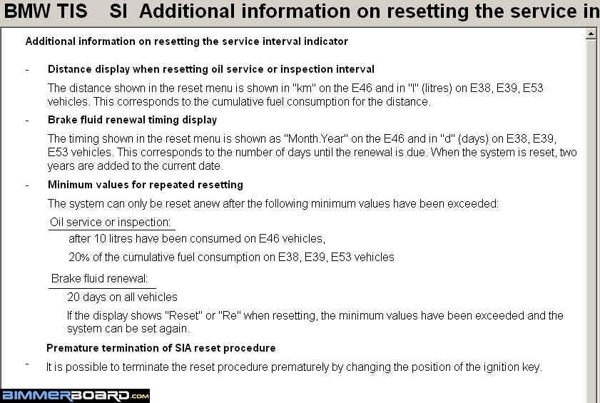 Reset bmw e39 oil service indicator #7