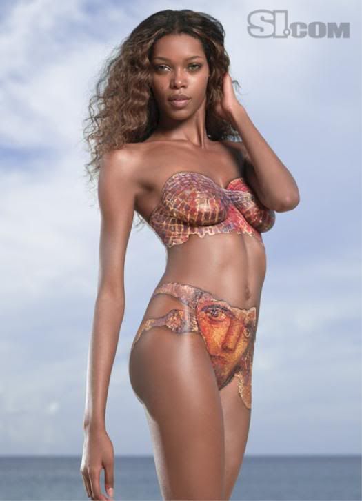 Body Painting Celebrity Jessica White - Sports Illustrated Swimsuit 2009 