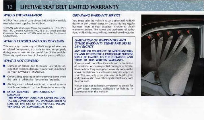 2003 nissan frontier seat belt stuck