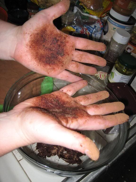 Truffled hands.