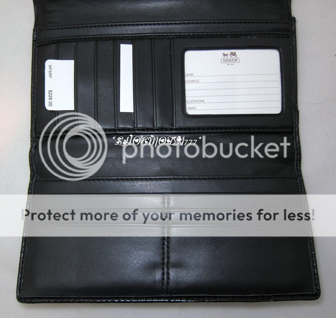   Gallery Signature Checkbook Purse Wallet Organizer Black Khaki 46490