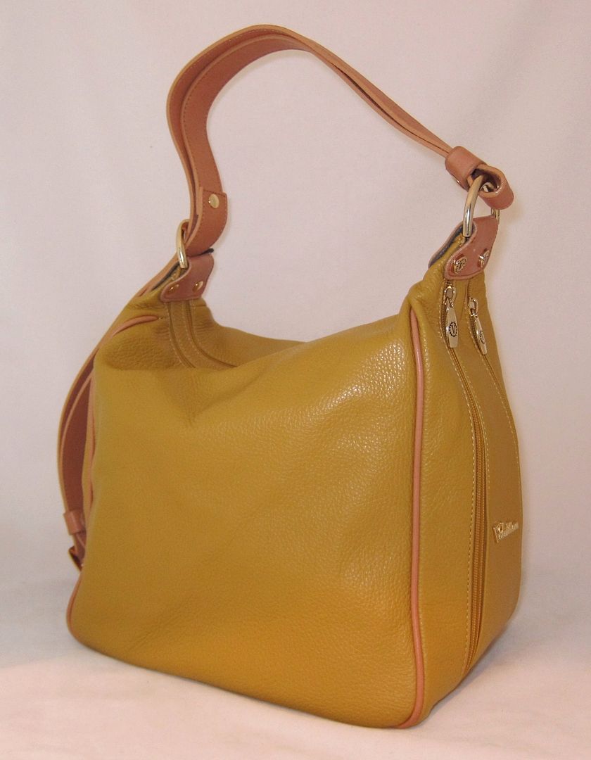 VALENTINA Italian Leather Bucket Bag Purse Hobo Sac New | eBay