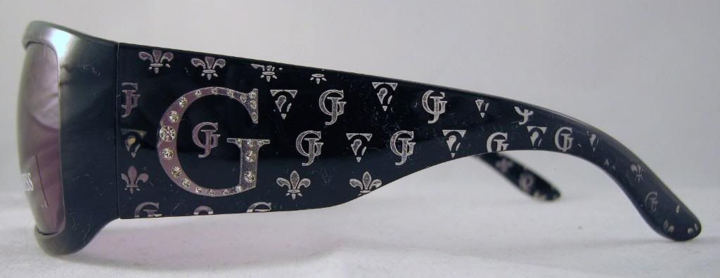 GUESS 6388 Black Brown Sunglasses Rhinestones Logo New  