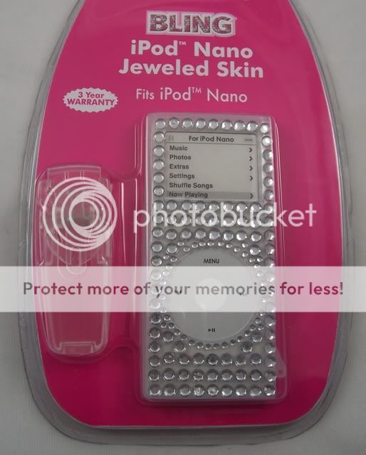   looking at a clear ipod nano jeweled skin for use on ipod nano bling