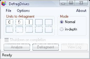 DefragDrives v4.3.0.1 Screenshot